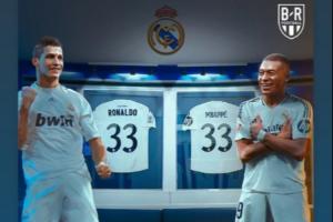 爱游戏APP-皇马首秀赛季33球追平C罗！姆巴佩社媒转发比肩偶像C罗的图